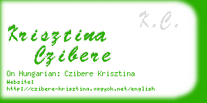 krisztina czibere business card